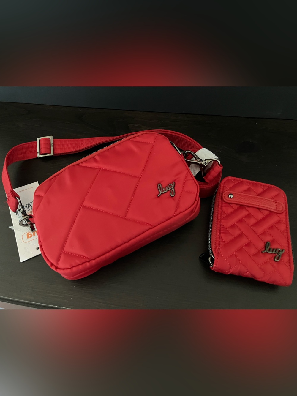 Lug Coupe SE (NWT) with Flurry Card Holder (NWOT) in Poppy Red ❤️